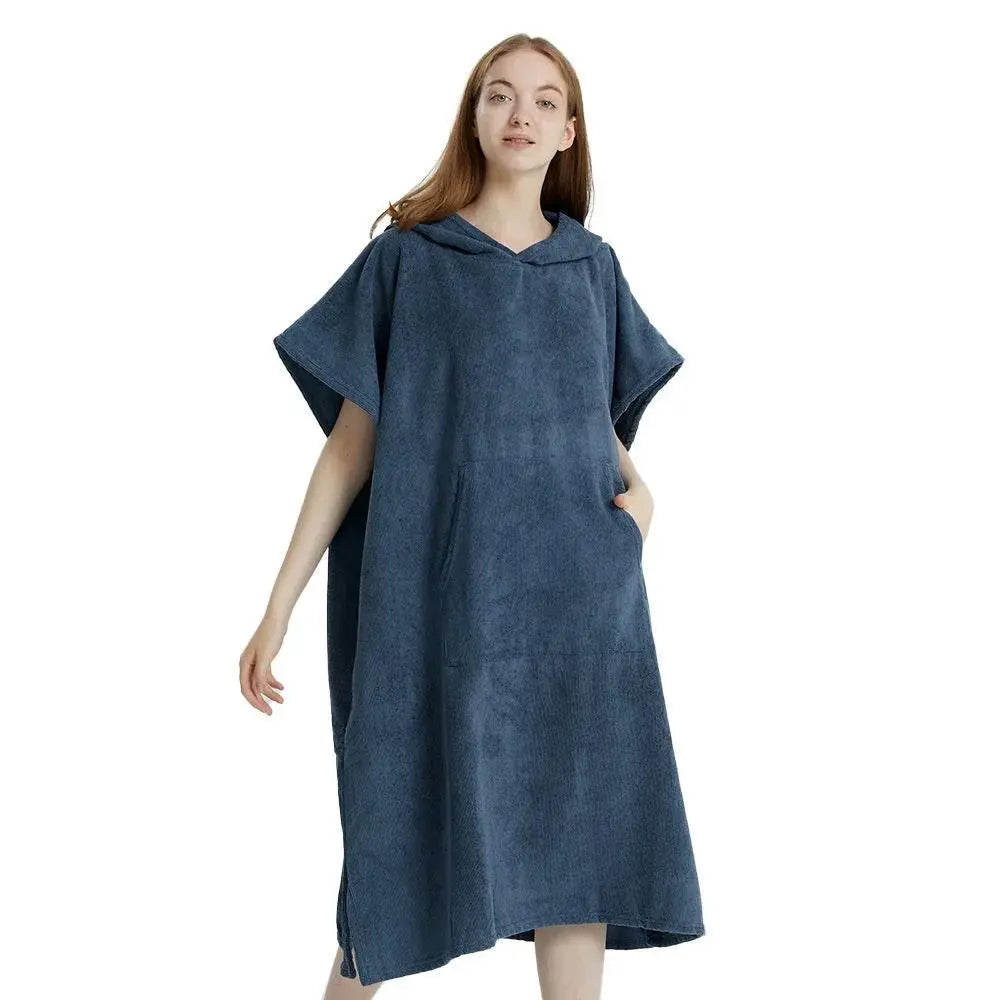 Extra Large Thick Changing Towel Poncho – Playa 3.0 - DARK BLUE Poncho Playa.