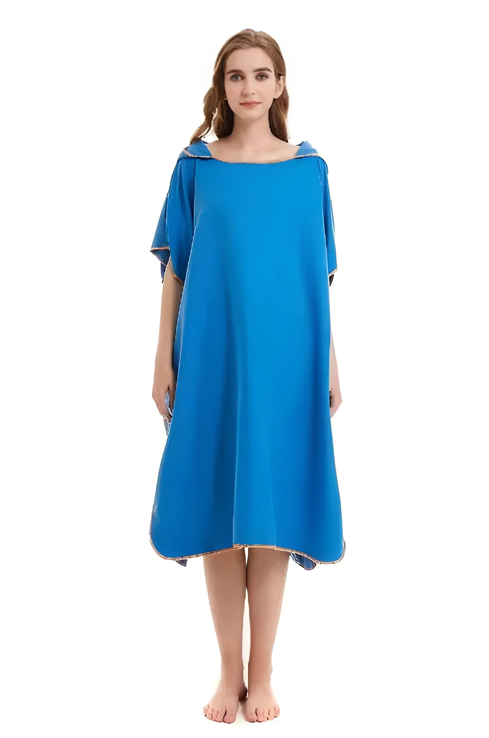Lightweight Changing Towel Poncho - Playa 1.0 - BLUE Poncho Playa.