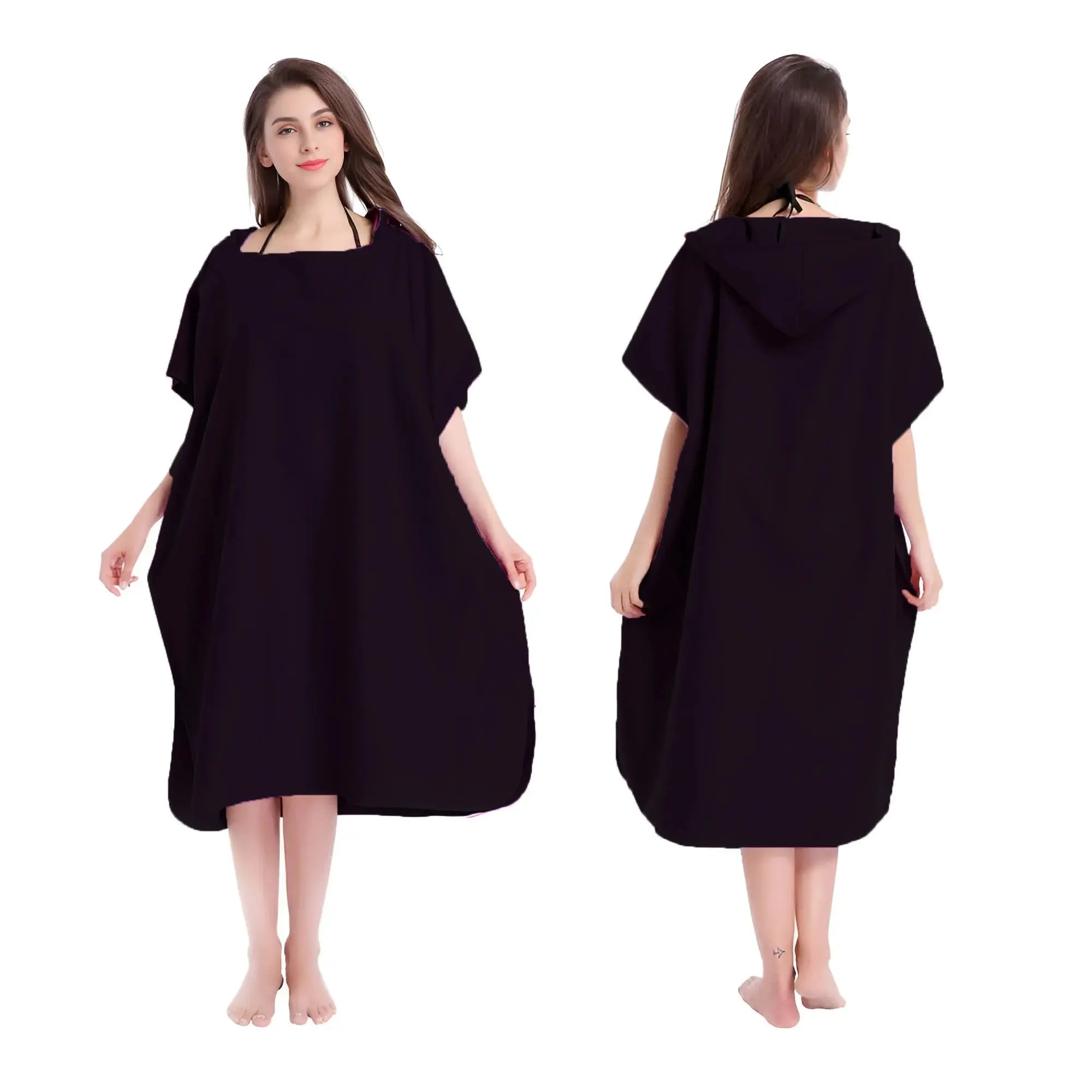 Premium Changing Towel Poncho - Playa 2.0 - BLACK Poncho Playa.